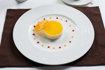 berry fruit jelly with fresh berries yellow