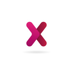 Letter X logo. Vector icon design template. Color sign.