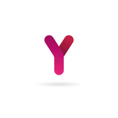Letter Y logo. Vector icon design template. Color sign.