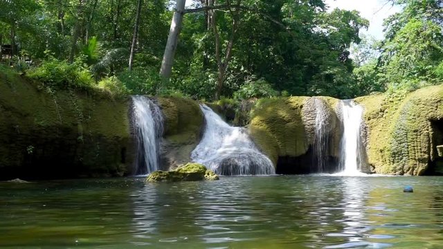 Landscape video, Chet Sao Noi Waterfall National Parkl in rainforest at Saraburi province, Thailand