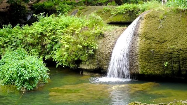 Landscape video, Chet Sao Noi Waterfall National Parkl in rainforest at Saraburi province, Thailand