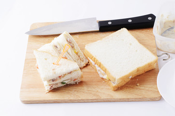 delicious Tuna sandwichs homemade for food concept