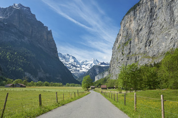 Stunning Landscape in Lauterbrunnen, jungfrau, Swiss