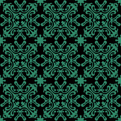 Antique seamless green background geometry kaleidoscope