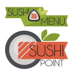 Collection of vector logos  sushi.
