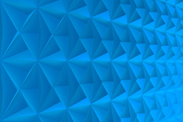 Obraz premium Pattern of blue pyramid shapes