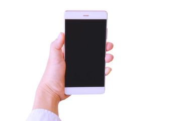 Smart Phone with Female Hand.