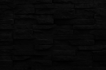 black brick wall for background and design.