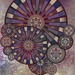 geometric pattern on shabby background