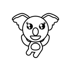 cartoon koala animal outline vector illustration eps 10