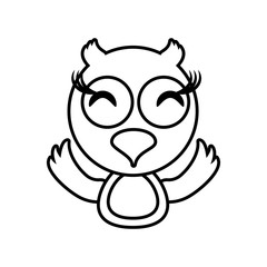 owl animal toy outline vector illustration eps 10
