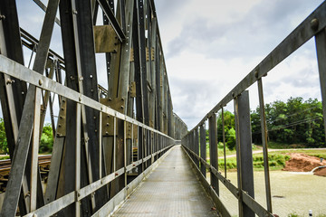 Fototapeta na wymiar Steel Train Bridge