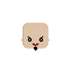 Fototapeta premium square shape funny expression cartoon head