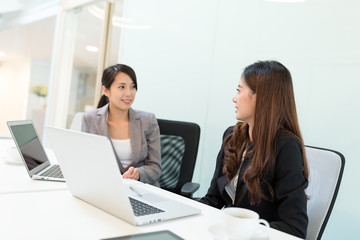 Business woman discuss in office