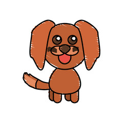 drawing dog animal character vector illustration eps 10