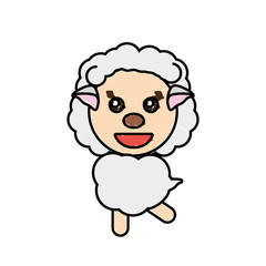 drawing sheep animal character vector illustration eps 10