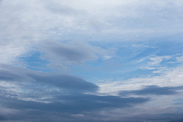white fluffy clouds in the blue sky