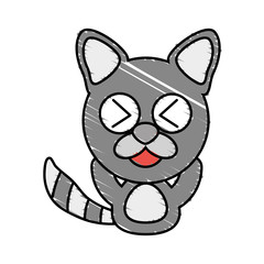 draw raccoon animal comic vector illustration eps 10