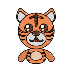 draw tiger animal comic vector illustration eps 10