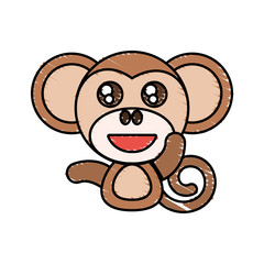 draw monkey animal comic vector illustration eps 10