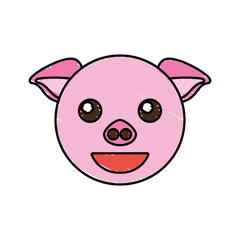 cute piggy drawing animal vector illustration eps 10