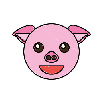 cute piggy drawing animal vector illustration eps 10