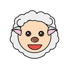 cute sheep drawing animal vector illustration eps 10