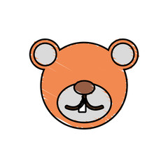 drawing bear face animal vector illustration eps 10