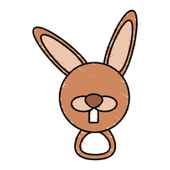 drawing rabbit face animal vector illustration eps 10
