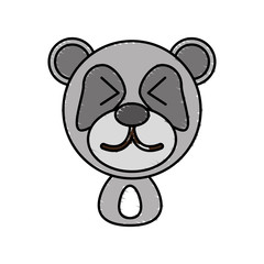 drawing panda face animal vector illustration eps 10
