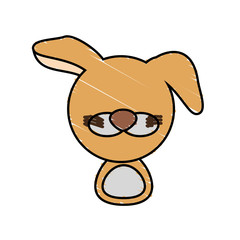 drawing dog face animal vector illustration eps 10