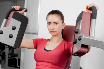 young woman training