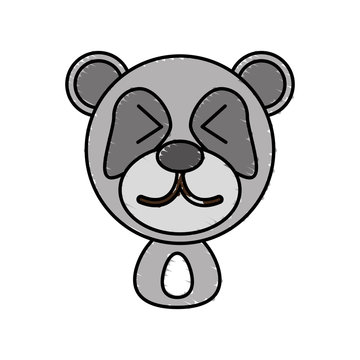 drawing panda face animal vector illustration eps 10