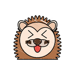 drawing porcupine face animal vector illustration eps 10