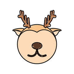 drawing deer face animal vector illustration eps 10