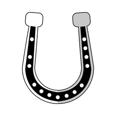 horseshoe icon over white background. vector illustration