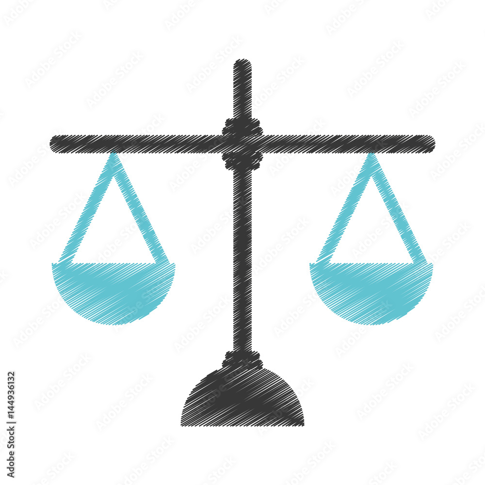 Poster justice balance isolated icon vector illustration design