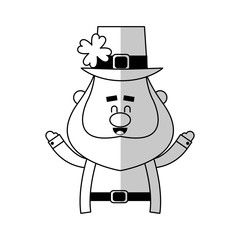 irish leprechaun icon over white background. vector illustration
