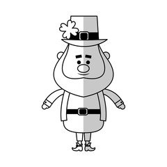 irish leprechaun icon over white background. vector illustration