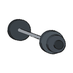 dumbbell icon over white background. vector illustration