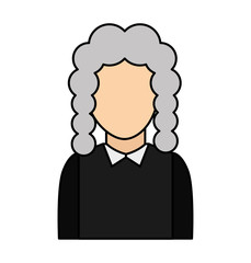 judge avatar character icon vector illustration design