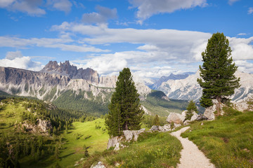 Fototapeta na wymiar Summer mountain panorama