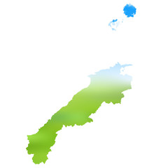 島根　地図　風景　アイコン 