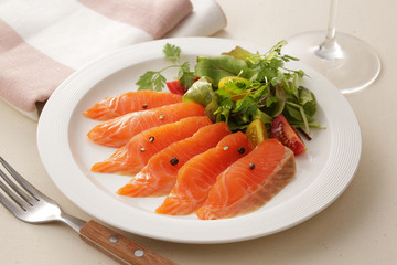 サーモン マリネ　Marinated salmon