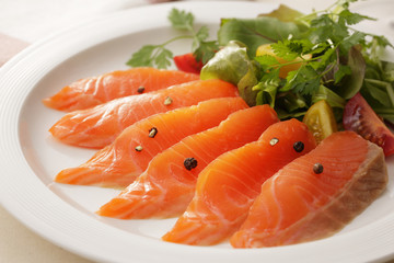 サーモン マリネ　Marinated salmon