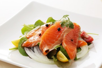 サーモン マリネ　Marinated salmon