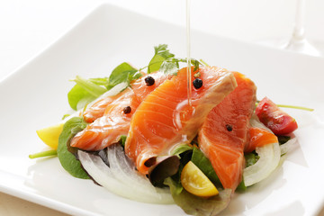 サーモン マリネ　Marinated salmon