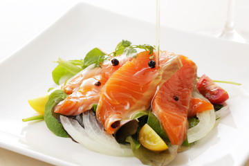 サーモン マリネ　Marinated salmon