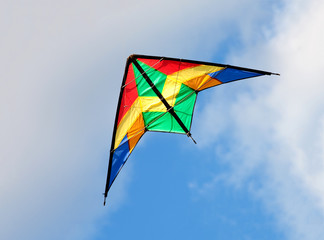 Colourful kite flying
