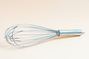 whisk or egg beater isolated on color background